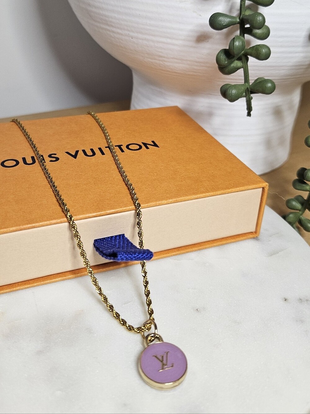 💜 Upcycled Lavender Zipper Pull Pendant Necklace